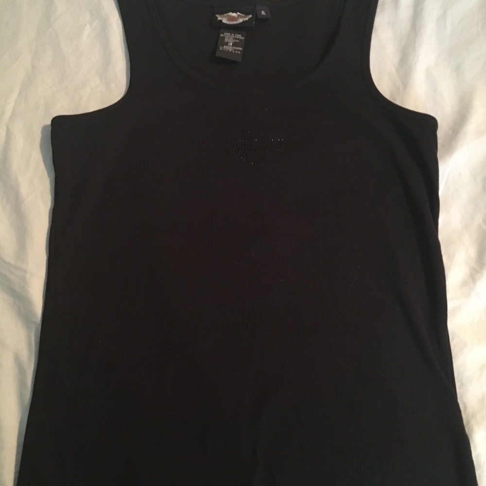 Harley-Davidson bar and shield, black on black top